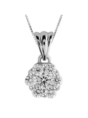 Edina Or blanc 18C Pendentif HD-4177