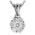 Edina Or blanc 18C Pendentif HD-4211