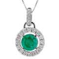 Evina Or blanc 18C Pendentif HD-4213/EM