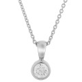 Rosalind Or blanc 18C Collier avec pendentif KD-2032