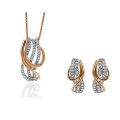 Elsia  Argent Set: Collier-Pendentif + Boucles d'oreilles SET-7027