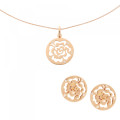 Fiore Argent Set: Collier-Pendentif + Boucles d'oreilles SET-7079/1