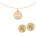 Fiore Argent Set: Collier-Pendentif + Boucles d'oreilles SET-7079/2