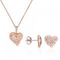 Hazel Argent Set: Collier-Pendentif + Boucles d'oreilles SET-7082/1