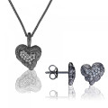 Hazel Argent Set: Collier-Pendentif + Boucles d'oreilles SET-7082/2