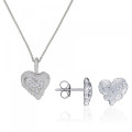 Hazel Argent Set: Collier-Pendentif + Boucles d'oreilles SET-7082