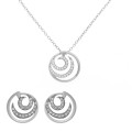 Elaine Argent Set: Collier-Pendentif + Boucles d'oreilles SET-7084