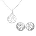 Blair Argent Set: Collier-Pendentif + Boucles d'oreilles SET-7089