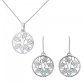 Oceane Argent Set: Collier-Pendentif + Boucles d'oreilles SET-7090