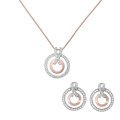 Azalea Argent Set: Collier-Pendentif + Boucles d'oreilles SET-7095/1