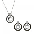 Azalea Argent Set: Collier-Pendentif + Boucles d'oreilles SET-7095/2