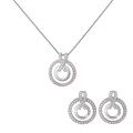 Azalea Argent Set: Collier-Pendentif + Boucles d'oreilles SET-7095