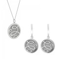 Serena Argent Set: Collier-Pendentif + Boucles d'oreilles SET-7096