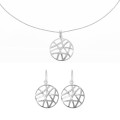 Amabella Argent Set: Collier-Pendentif + Boucles d'oreilles SET-7098