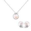 Alanna Argent Set: Collier-Pendentif + Boucles d'oreilles SET-7117