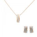 Joline Argent Set: Collier-Pendentif + Boucles d'oreilles SET-7118