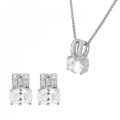 Alena Argent Set: Collier-Pendentif + Boucles d'oreilles SET-7122