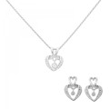 Loreta Argent Set: Collier-Pendentif + Boucles d'oreilles SET-7126