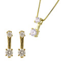 Lykke Argent Set: Collier-Pendentif + Boucles d'oreilles SET-7128/G