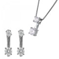 Lykke Argent Set: Collier-Pendentif + Boucles d'oreilles SET-7128