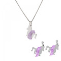 Celinia Argent Set: Collier-Pendentif + Boucles d'oreilles SET-7134