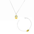 Minion Argent Set: Chaîne-Pendentif + Bracelet SET-7135/2