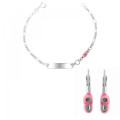 Megane Argent Set: Bracelet + boucle d'oreille SET-7136