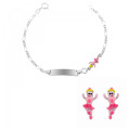 Oviva Argent Set: Bracelet + boucle d'oreille SET-7137