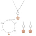 Nixie Argent Set: Collier + Bracelet + Boucles d'oreilles SET-7377