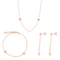 Nahara Argent Set: Collier + Bracelet + Boucles d'oreilles SET-7378