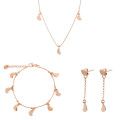 Elisa Argent Set: Collier + Bracelet + Boucles d'oreilles SET-7381