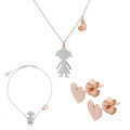 Lyra Argent Set: Collier + Bracelet + Boucles d'oreilles SET-7390