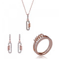 Gigi Argent Set: Necklace + Earrings + Ring SET-7438