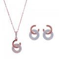 Carleen Argent Set: Collier-Pendentif + Boucles d'oreilles SET-7440