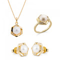 Aliva Argent Set: Necklace + Earrings + Ring SET-7469/G