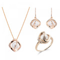 Aina Argent Set: Necklace + Earrings + Ring SET-7471/RG