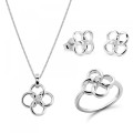 Aida Argent Set: Necklace + Earrings + Ring SET-7472