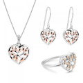 Afia Argent Set: Necklace + Earrings + Ring SET-7474