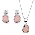 Rivera Argent Set: Necklace + Earrings SET-7480/PC