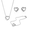 Ariana Argent Set: Bracelet + Earrings + Necklace SET-7482