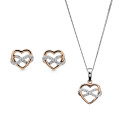 Jasmina Argent Set: Collier-Pendentif + Boucles d'oreilles SET-7483