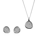 Layla Argent Set: Collier-Pendentif + Boucles d'oreilles SET-7489