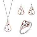 Sacha Argent Set: Necklace + Earrings + Ring SET-7496