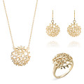 Flavie Argent Set: Necklace + Earrings + Ring SET-7502/G