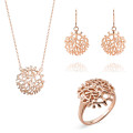 Flavie Argent Set: Necklace + Earrings + Ring SET-7502/RG