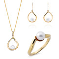 Baptiste Argent Set: Necklace + Earrings + Ring SET-7507/G