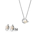 Mathilde Argent Set: Collier-Pendentif + Boucles d'oreilles SET-7510