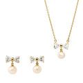 Sparkle Argent Set: Collier-Pendentif + Boucles d'oreilles SET-7512