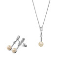 Maxime Argent Set: Collier-Pendentif + Boucles d'oreilles SET-7514