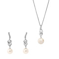 Clara Argent Set: Collier-Pendentif + Boucles d'oreilles SET-7515